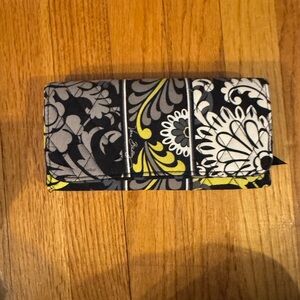 Vera Bradley Black and Yellow Floral Wallet